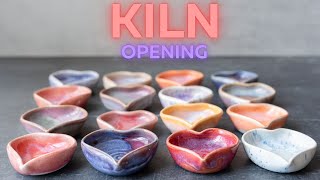 Kiln Opening 17: Valentine's Day hearts and a few new glazes!