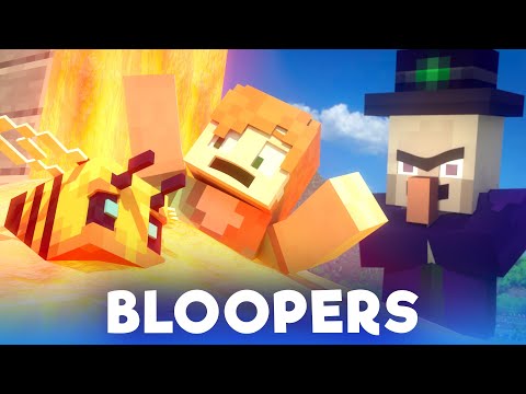 Bees Fight: MORE BLOOPERS - Alex and Steve Life (Minecraft Animation)