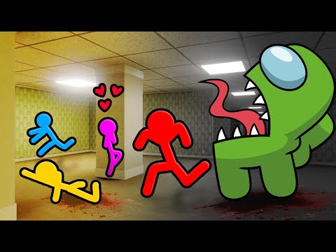 Stickman VS Minecraft: Among Us Backrooms Survival - AVM Shorts Animation