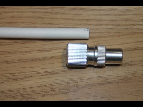 Aerial plug to an aerial cable #fitting male coax plug to TV cable