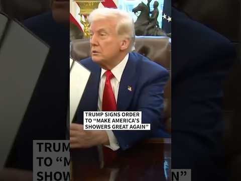 Trump signs order to 'make America's showers great again' | AFP #shorts