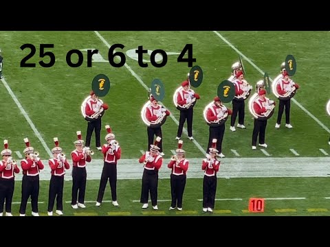 "25 or 6 to 4"  Bucky Badger University of Wisconsin Marching Band (UW Madison Band)