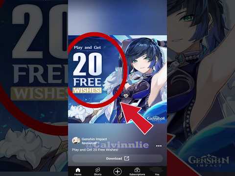 OMG! you get 20 Free Wishes! #genshinimpact