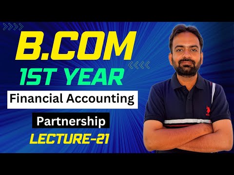 Partnership accounts Lecuture 7 Interest on Drawing Financial Accounting B com