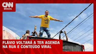 Vídeo: Flávio decide intensificar agenda de rua e conteúdo digital | BASTIDORES CNN
