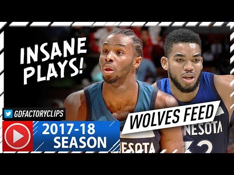 Andrew Wiggins & Karl-Anthony Towns Full Highlights vs Heat (2017.10.30) - 42 Pts, Wolves Feed!