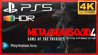 [4K/HDR] Metal Gear Solid 4 : Guns of the Patriots / Playstation 5 Gameplay (via PS Now)