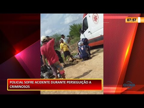 Policial sofre acidente durante perseguição a criminosos 18 01 2021