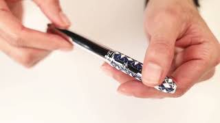 قلم كنج دو فضي و كحلي 111