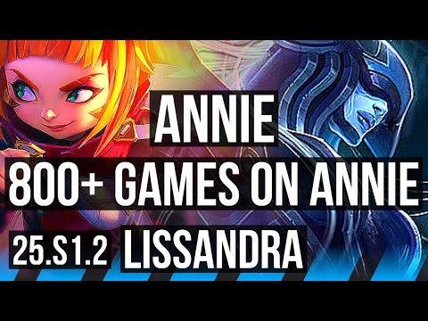ANNIE vs LISSANDRA (MID) | 800+ games | KR Master | 25.S1.2