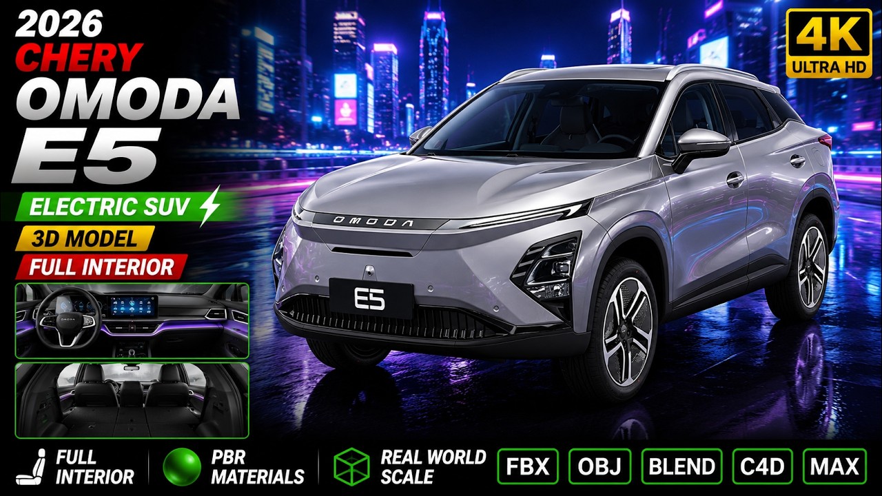 2026 Chery Omoda E5 with Interior 3D Model