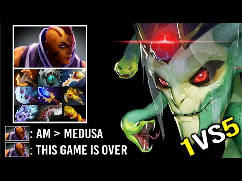 CRAZY SH*T 1v5 Ballista Rapier Dusa vs Anti-Mage 10 Items Most Epic Late Game Battle WTF Dota 2
