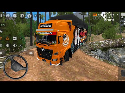 TRUCK HINO C1 500 GANTENG FULL MUATAN,OLENG DI TANJAKAN KELOK EXTREM || BUS SIMULATOR INDONESIA