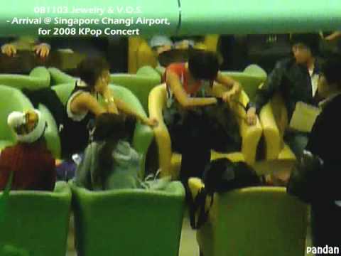 081103 Jewelry & V.O.S. @ SG Changi Airport (Arrival Fancam)
