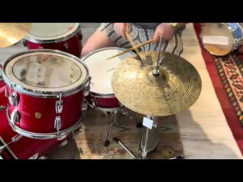 Ludwig Super Classic 22-16-13" 3-ply Drum Kit in Red Sparkle - Keystone Badge 1964 image 26
