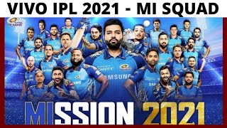 IPL 2021 ALL TEAMS SQUAD : MUMBAI INDIANS (MI) TEAM FULL SQUAD FOR VIVO IPL 2021 SEASON | Mumbai