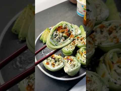 🥒HIGH PROTEIN CHICKEN SALAD CUCUMBER ROLLS