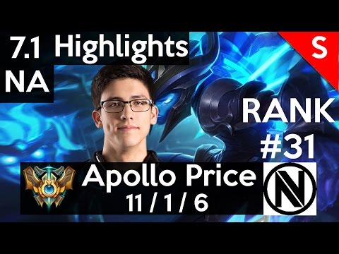 Highlights - Apollo Price (Kalista) 11-1-6 vs NA#14 C9 Sneaky (Ezreal)
