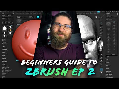 The Beginners Guide To ZBRUSH - Episode 2 | Brushes, Symmetry, Camera, Sculpting & more!