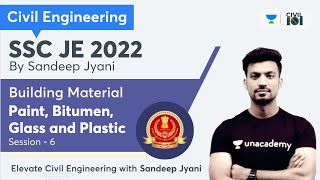 Building Materials: Paint, Bitumen, Glass and Plastic | SSC JE 2022 | Sandeep Jyani | Civil 101