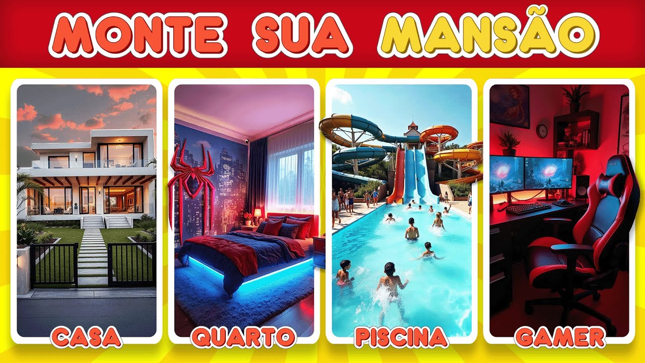 🏡 MONTE SUA MANSÃO DOS SONHOS  | JOGO DAS ESCOLHAS💭🎮 #SuperQuizando