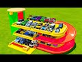 TRANSPORTING ALL POLICE CARS MOTORCYCLES WITH BIG TRUCKS Farming Simulator 22