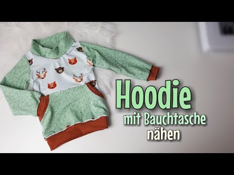 Hoodie mit Bauchtasche - Nähanleitung OHNE Schnittmuster - Für Anfänger - Nähtinchen