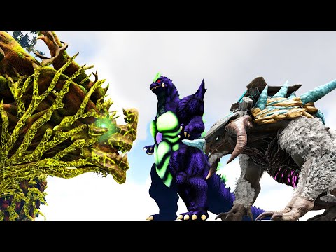 PRIMAL GUARDIAN GAIA vs. GODZILLA - TITANS ALLIANCE [TEST/EXTRA LARGE] ARK Kaiju Battle 🦎