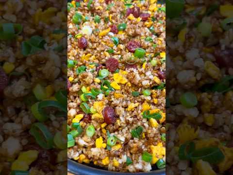 Fried rice with lap cheong (Cantonese sausage)