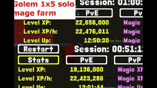 Golem Farm 22kk exp a hr (SOLO MAGE) l Rucoy online