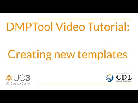 How To Make A Dmp Template Tutorial For Dmptool