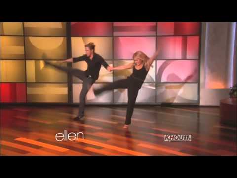 Shawn Johnson & Derek Hough dancing the Jive on Ellen 10 5 12