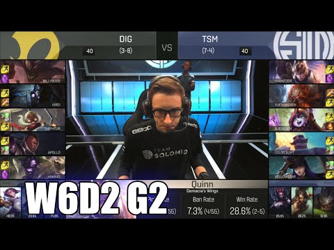 Dignitas vs TSM | Week 6 Day 2 S6 NA LCS Spring 2016 | DIG vs Team Solomid TSM G2 W6D2
