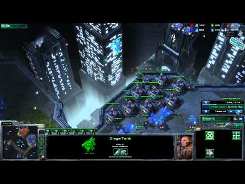 How to exploit the siege tank stacking to kill your opponents mineral line.