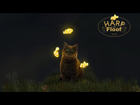 Therapy Music for Cats | Peaceful Harp Music & Cat Purring for Anxiety Relief
