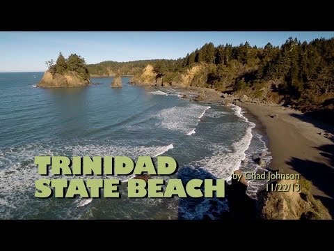Drone flyover of Trinidad State Beach