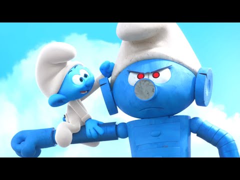 Smurf Robot destroys everything 🤖 • The Smurfs 3D • Cartoons For Kids