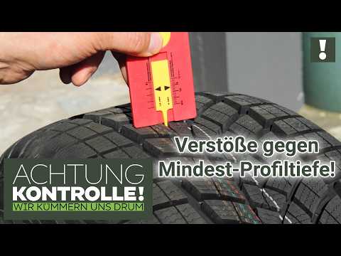 0 mm tread depth & excuses: Police pull over vehicles with bald tires!
