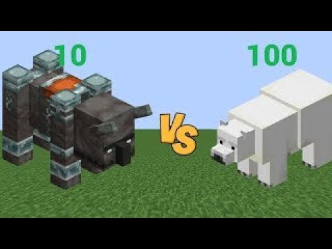 Arena - 10 Ravagers Vs 100 Bear | Minecraft mob battle | Minecraft arena
