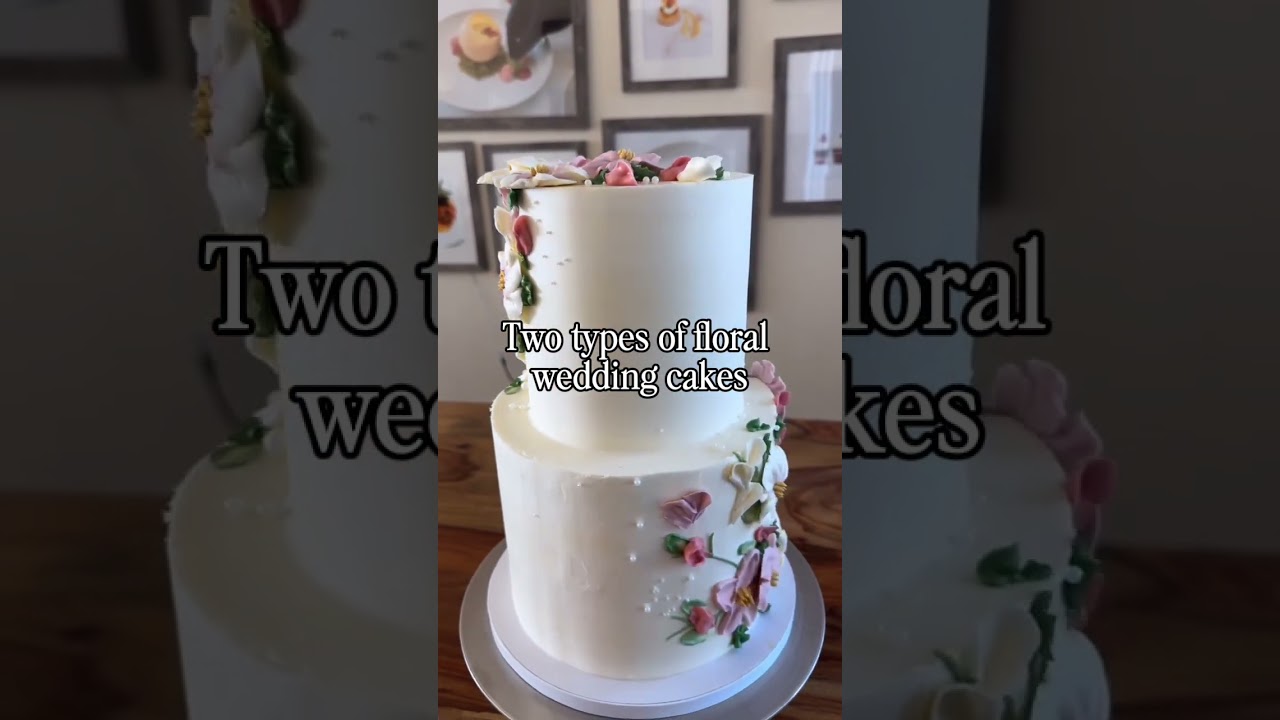 Two white floral cakes, two timeless styles—classic romance in every tier. 🌸🤍