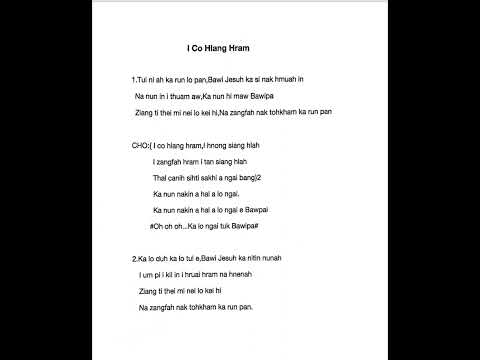 I Co Hlang Hram/Original Karaoke.