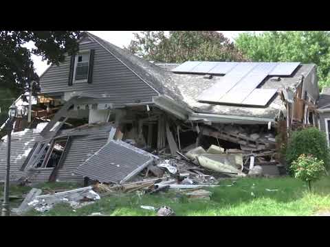 As investigators worked to pinpoint the cause of a series of dramatic natural gas explosions in three towns north of Boston, Massachusetts, Gov. Charlie Baker toured the neighborhood where an 18-year-old was killed by a falling chimney. (Sept. 14)