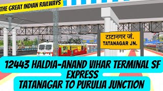 12443 haldia anand vihar terminal sf express part 3 / msts gameplay/ train simulator india