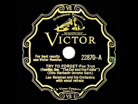 1931 Leo Reisman - Try To Forget (Frank Luther, vocal)