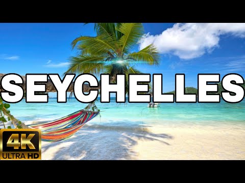 FLYING OVER SEYCHELLES (4K UHD) - AMAZING BEAUTIFUL SCENERY & RELAXING MUSIC