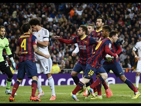 El Clasico - Real Madrid vs Barcelona (Fights, Fouls, Red Cards)
