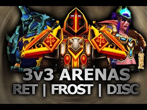 5.2 Arenas - 3v3 Ret - Frost DK - Disc Priest - Commentary - WoW MoP PvP