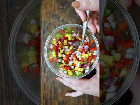 Fish Taco Bowl with mango salsa