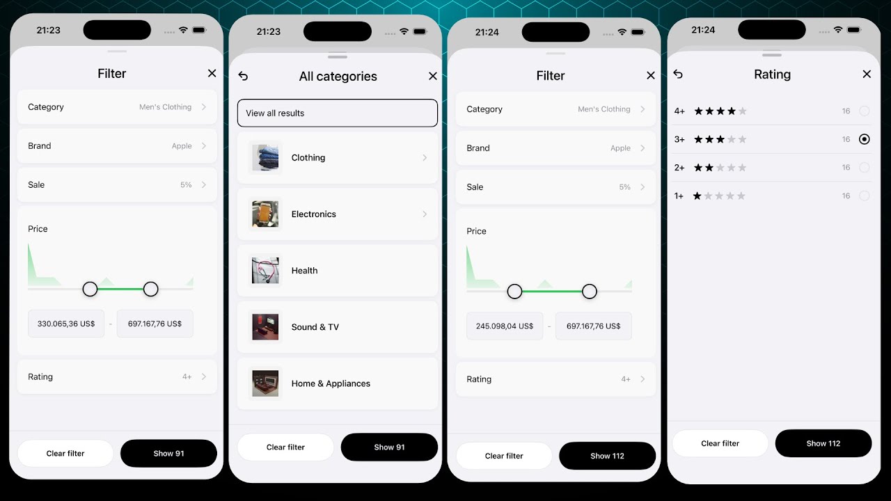 How to Create a Klarna Style Filtering Flow Template | Modern Architecture  | SwiftUI Tutorial