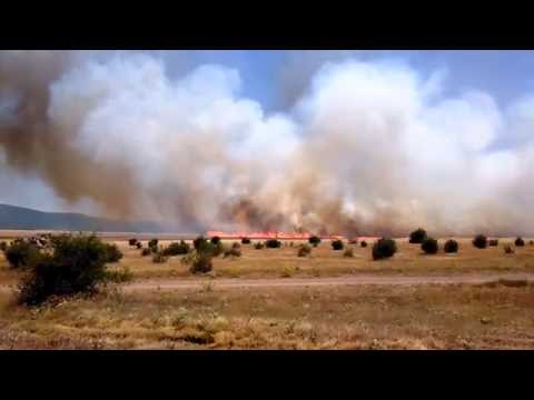 Imágenes del amplio frente del incendio./SN